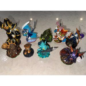 Lot of 9 Skylanders Figures - Krypt King, Dragon, Slobber Tooth and More